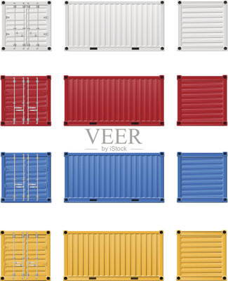 集裝箱矢量圖